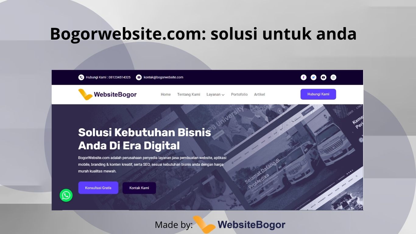 Mengapa BogorWebsite.com Pilihan Utama Anda untuk Solusi Website Anda?