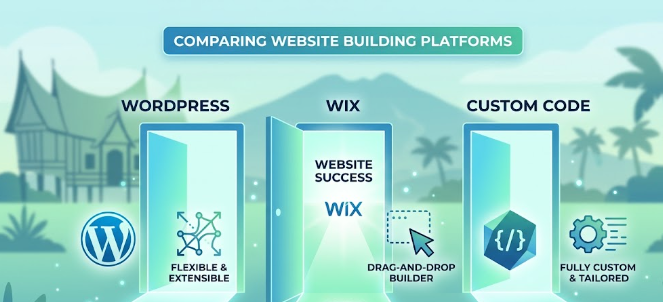 Memilih Platform Website Terbaik untuk Bisnis Bogor: WordPress, Wix, atau Custom?
