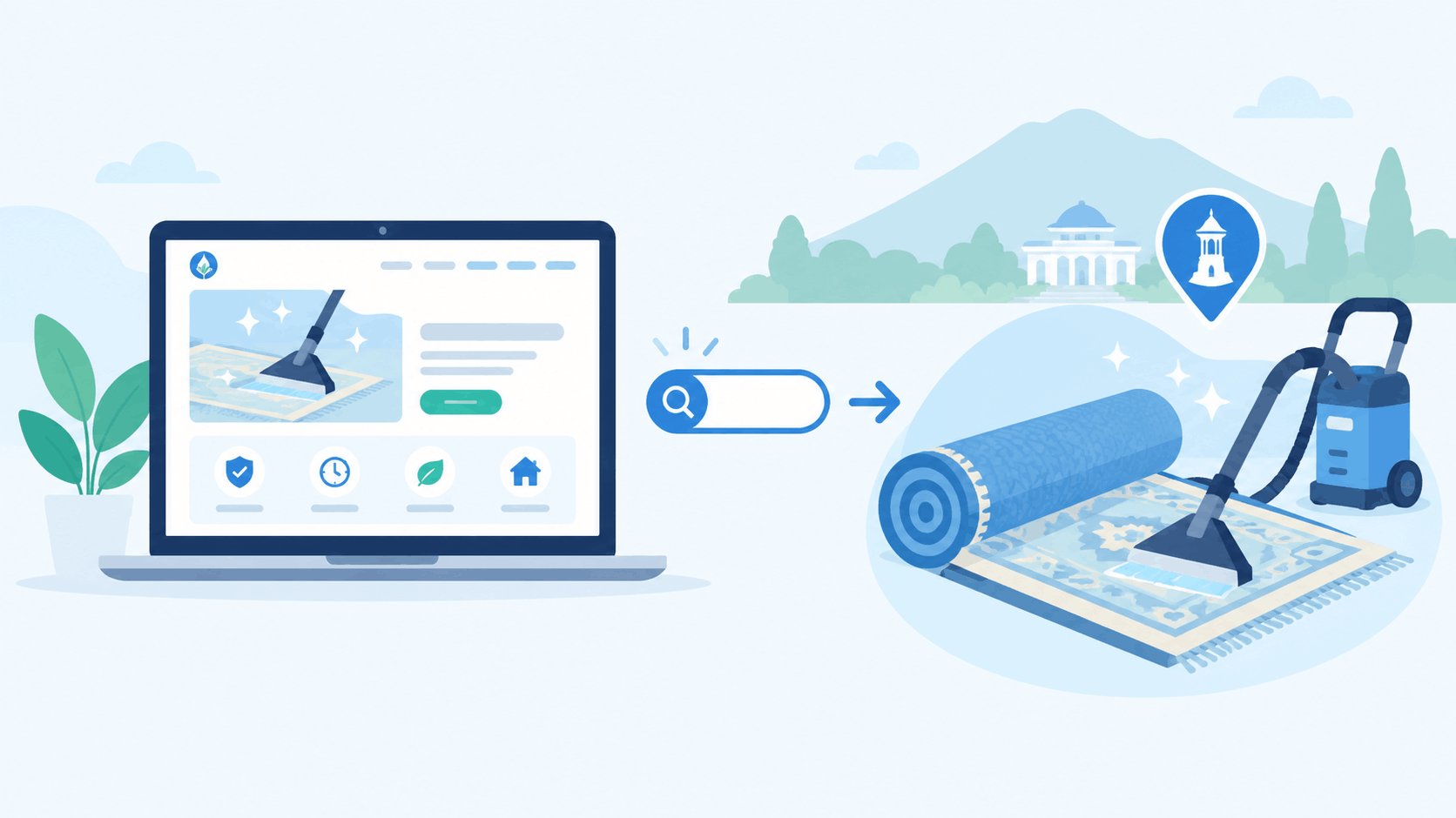 Jasa Cuci Karpet Laris di Bogor? Ini Alasan Website Lebih Penting daripada Sekadar Nomor WhatsApp