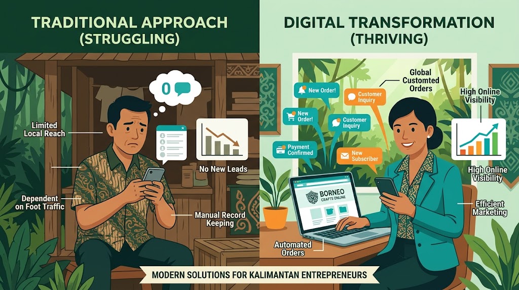 Jarak Bukan Lagi Hambatan — Tapi Ketiadaan Website Masih Jadi Masalah Besar di Kalimantan