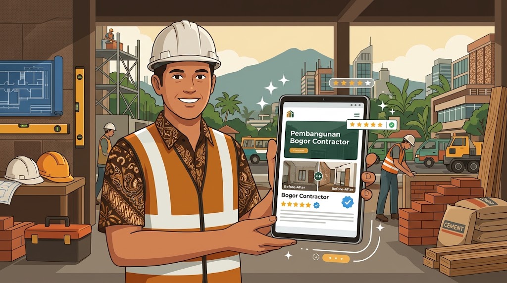 Jasa Kontraktor dan Renovasi di Bogor: Kenapa Portofolio di Website Lebih Menjual dari Foto WhatsApp
